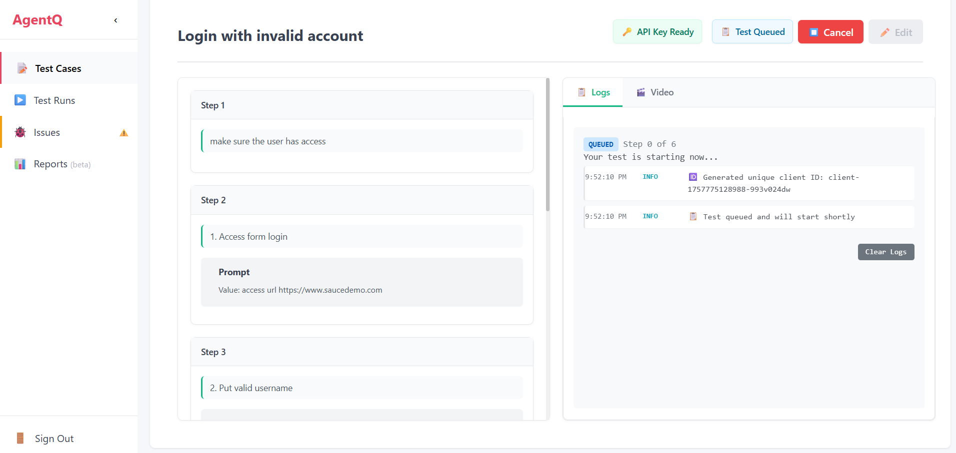 Test Processing